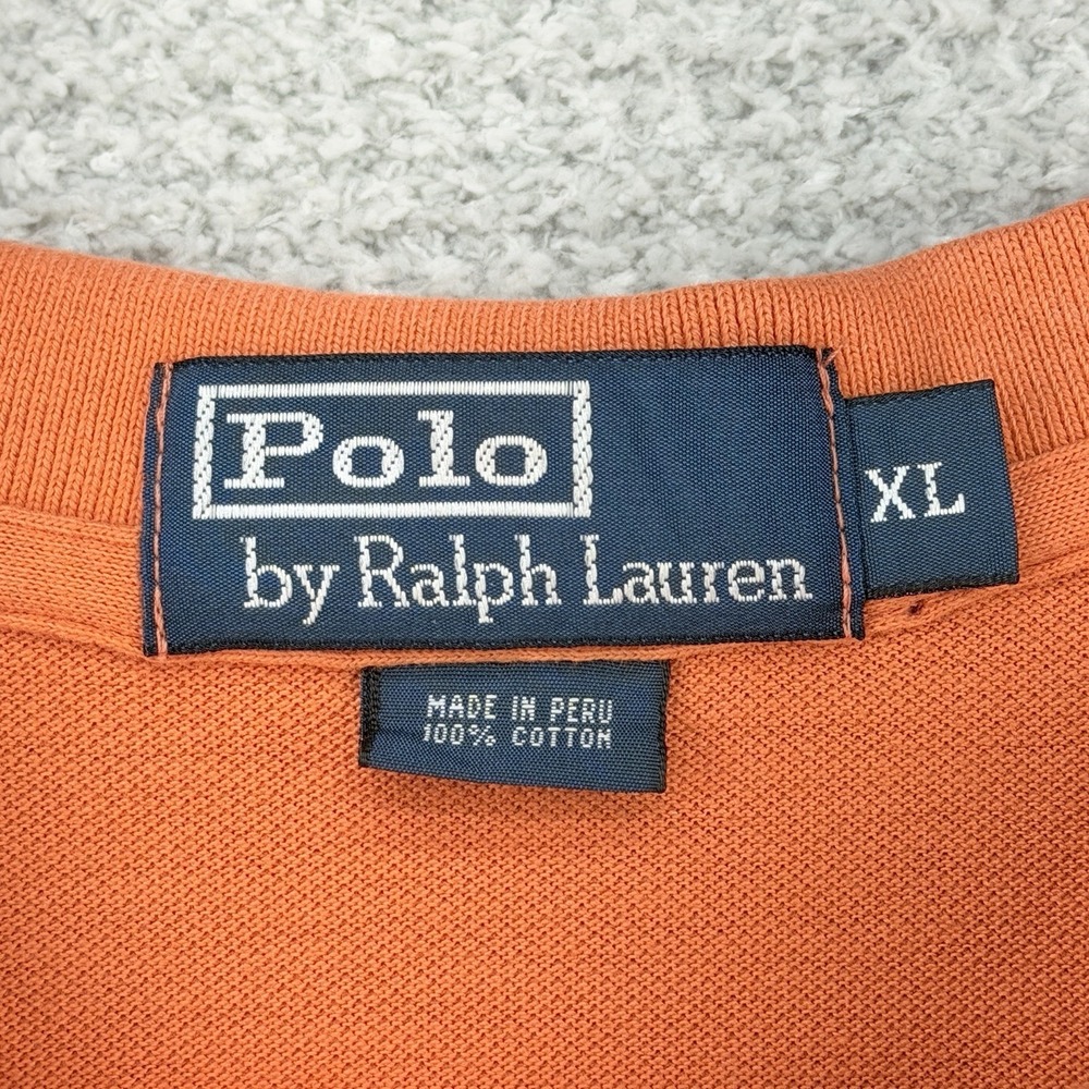 Polo Ralph Lauren Polo Shirt Mens XL Orange Short Sleeve Preppy Designer Casual - Picture 11 of 13